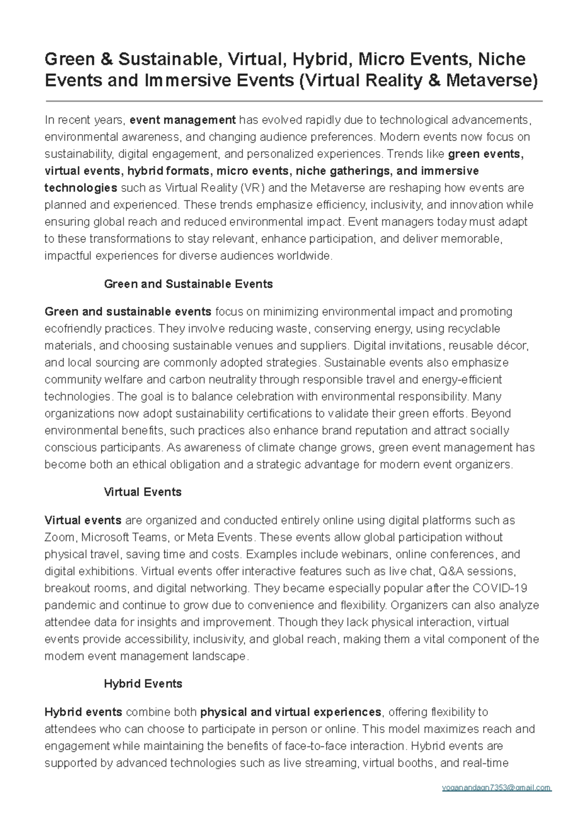 Event Management Trends: Green, Virtual, Hybrid, and Immersive Events ...