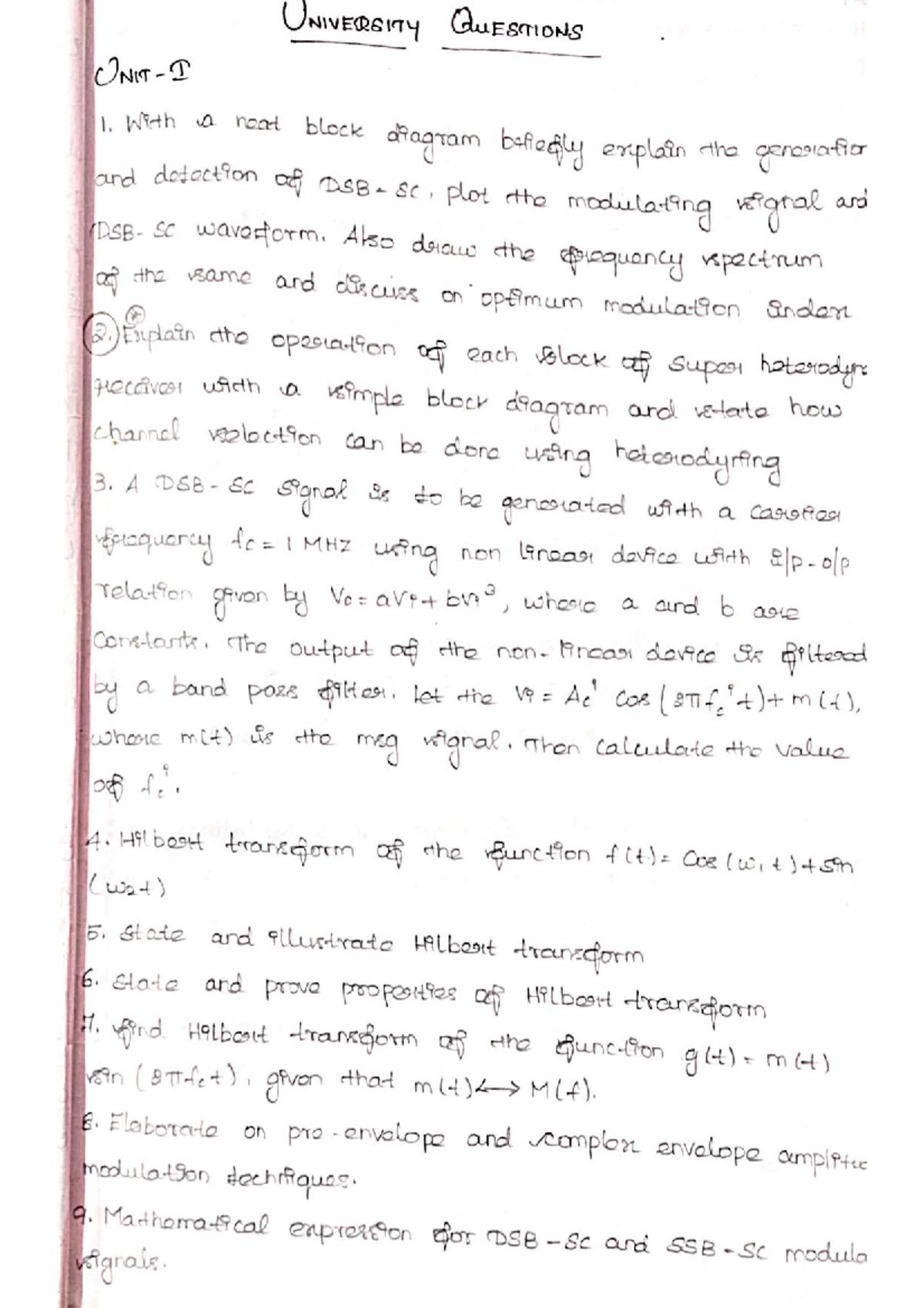 CS UNIT 1 - Imp ques - UNIVERSITY QUESTIONS 1. With a neat block ...