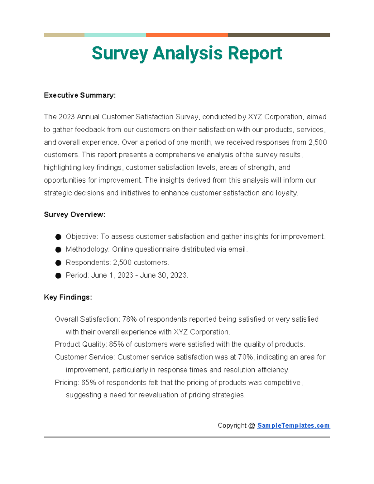 Survey-Analysis-Report - Survey Analysis Report Executive Summary: The ...
