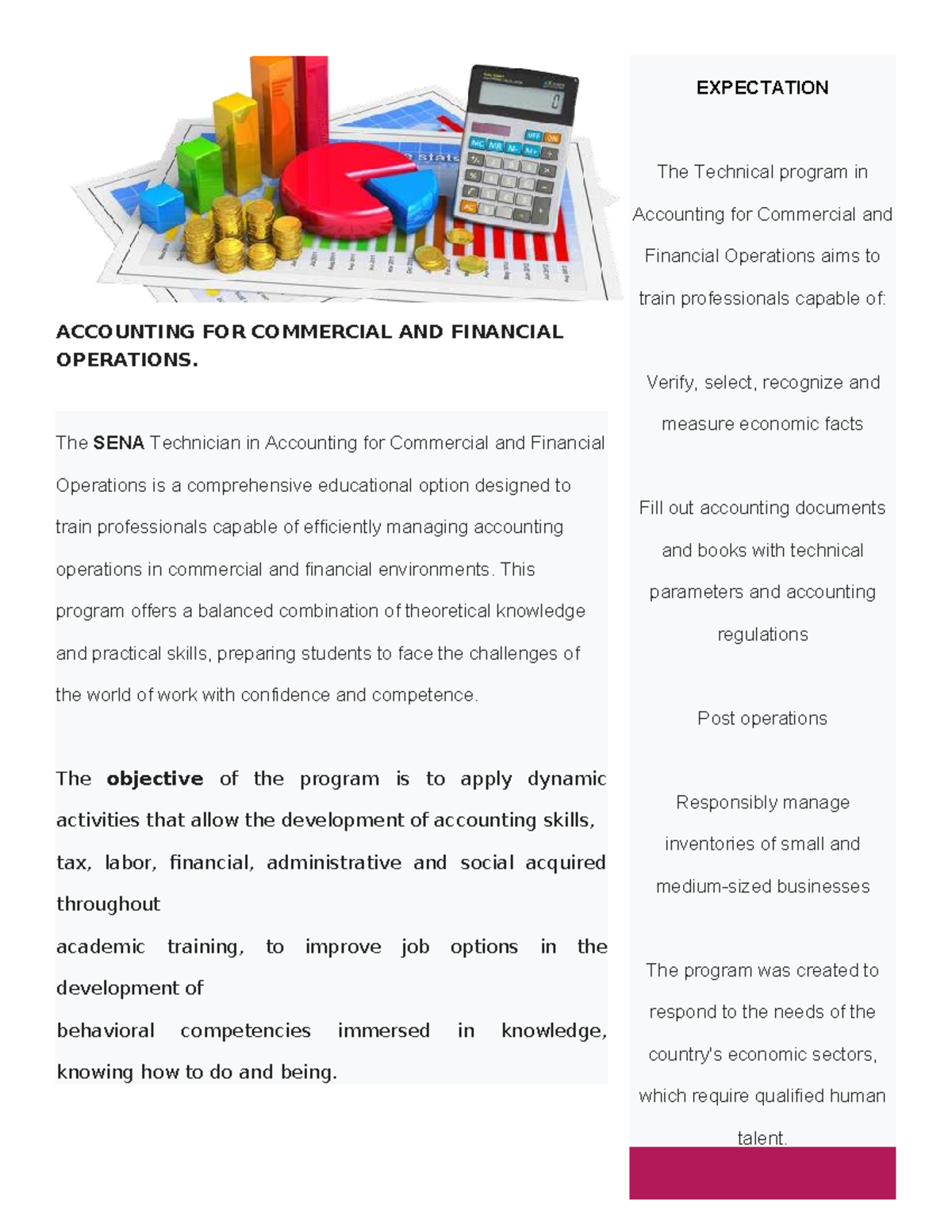 Accounting for Commercial & Financial Operations - Program Overview ...