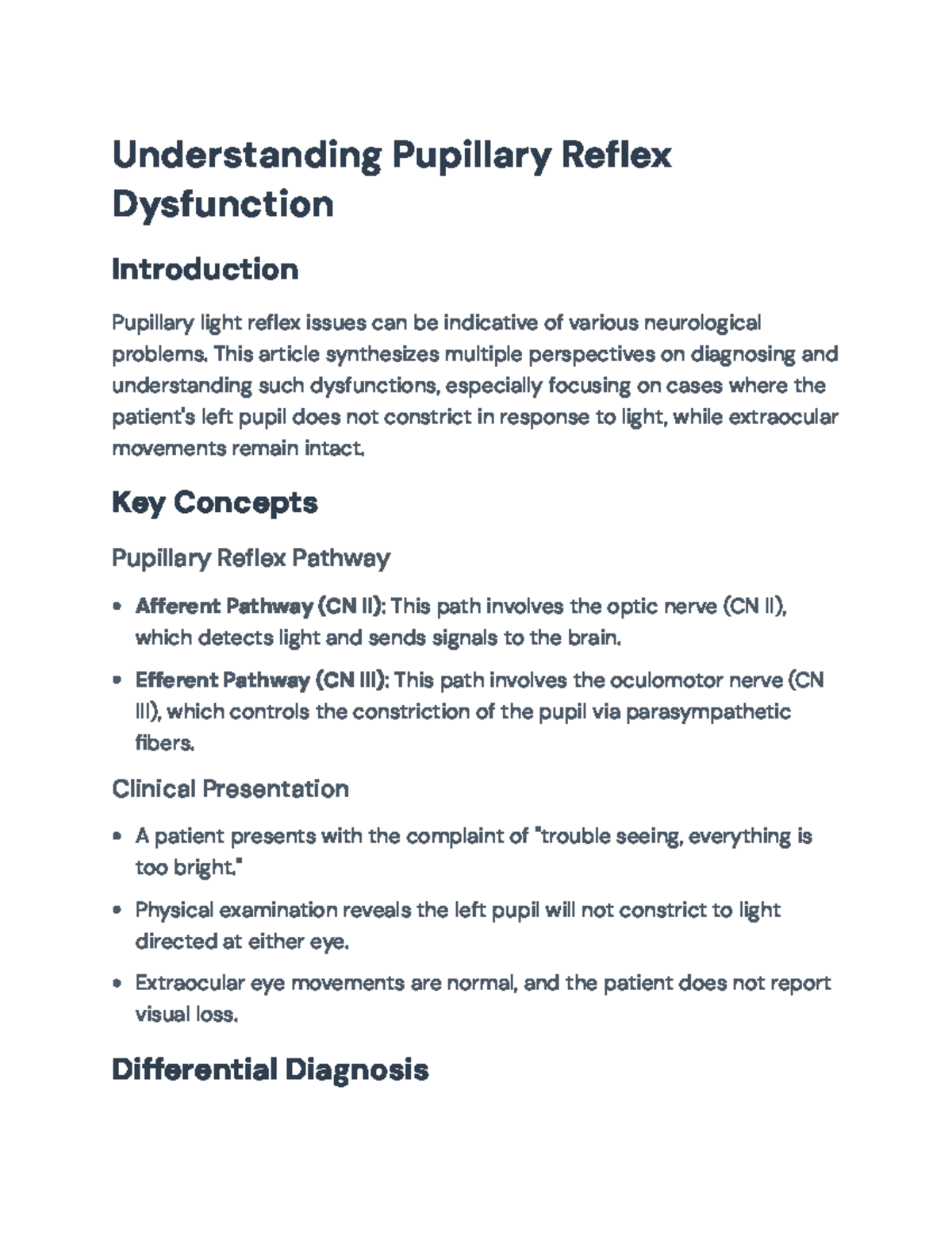 Pupillary Reflex Dysfunction: Diagnosis and Implications in CN III ...