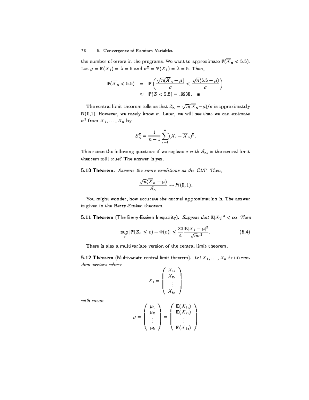 2004 - Wasserman - All of Statistics: Convergence of Random Variables - Studocu