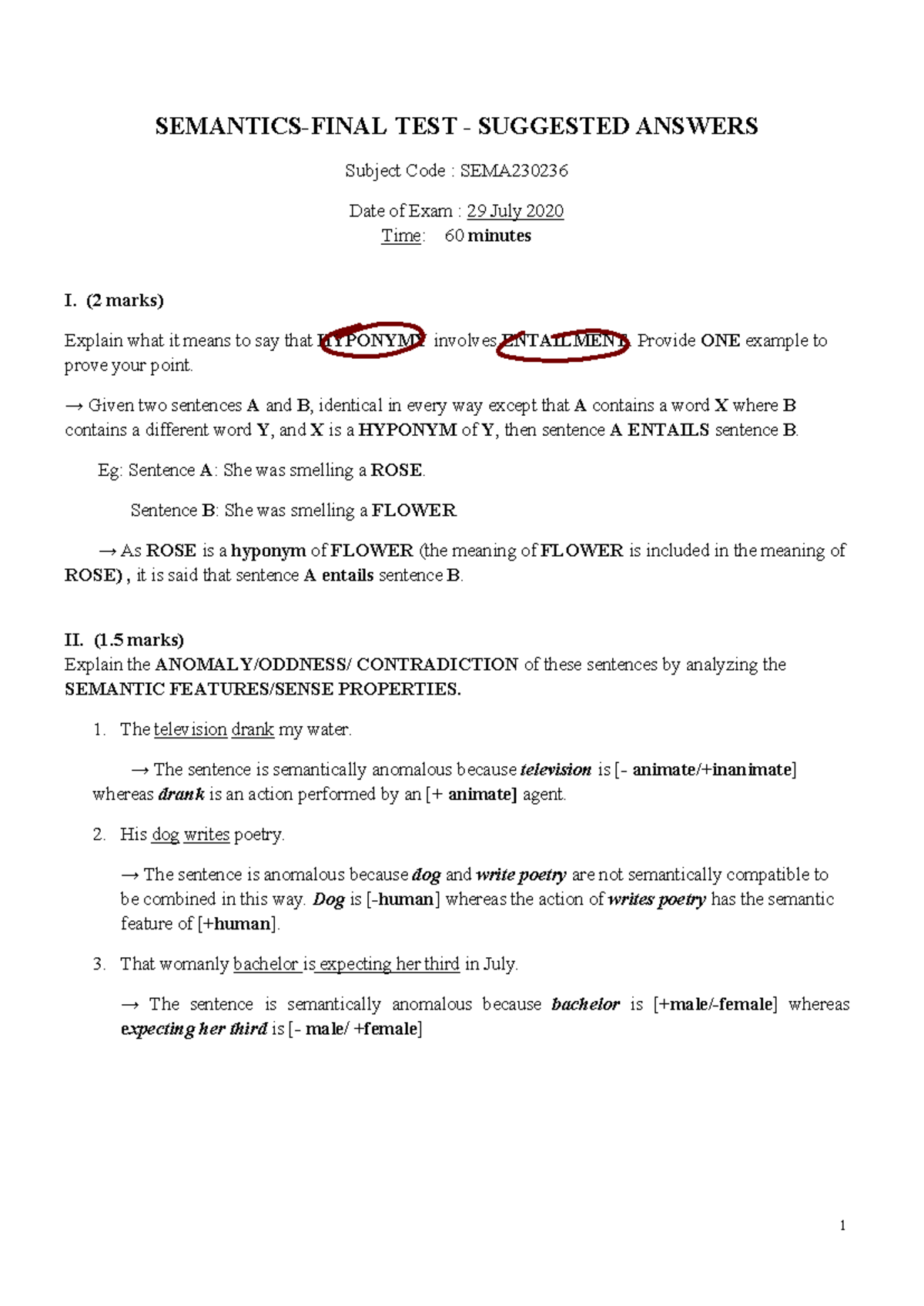 SEMA 230236 Final Test Semantic Analysis: Suggested Answers - Studocu