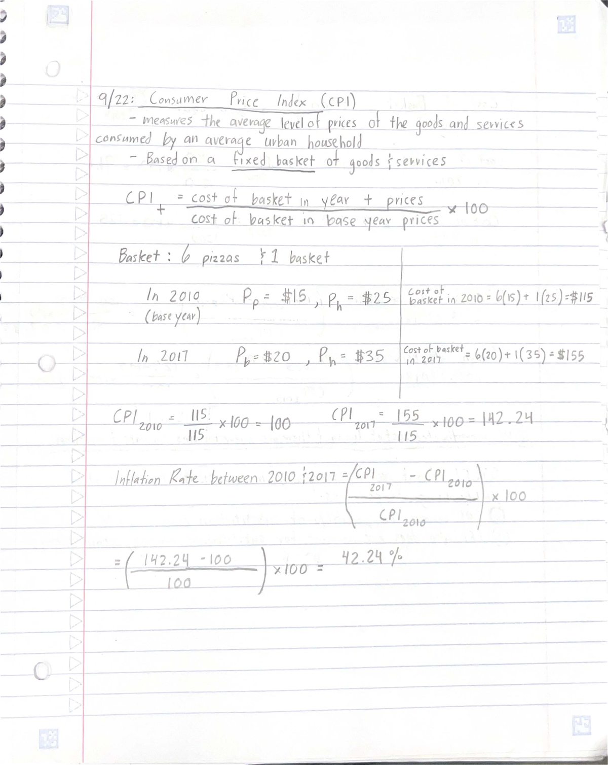Final Exam Review Notes for ABC123: CPI and Inflation Analysis - Studocu