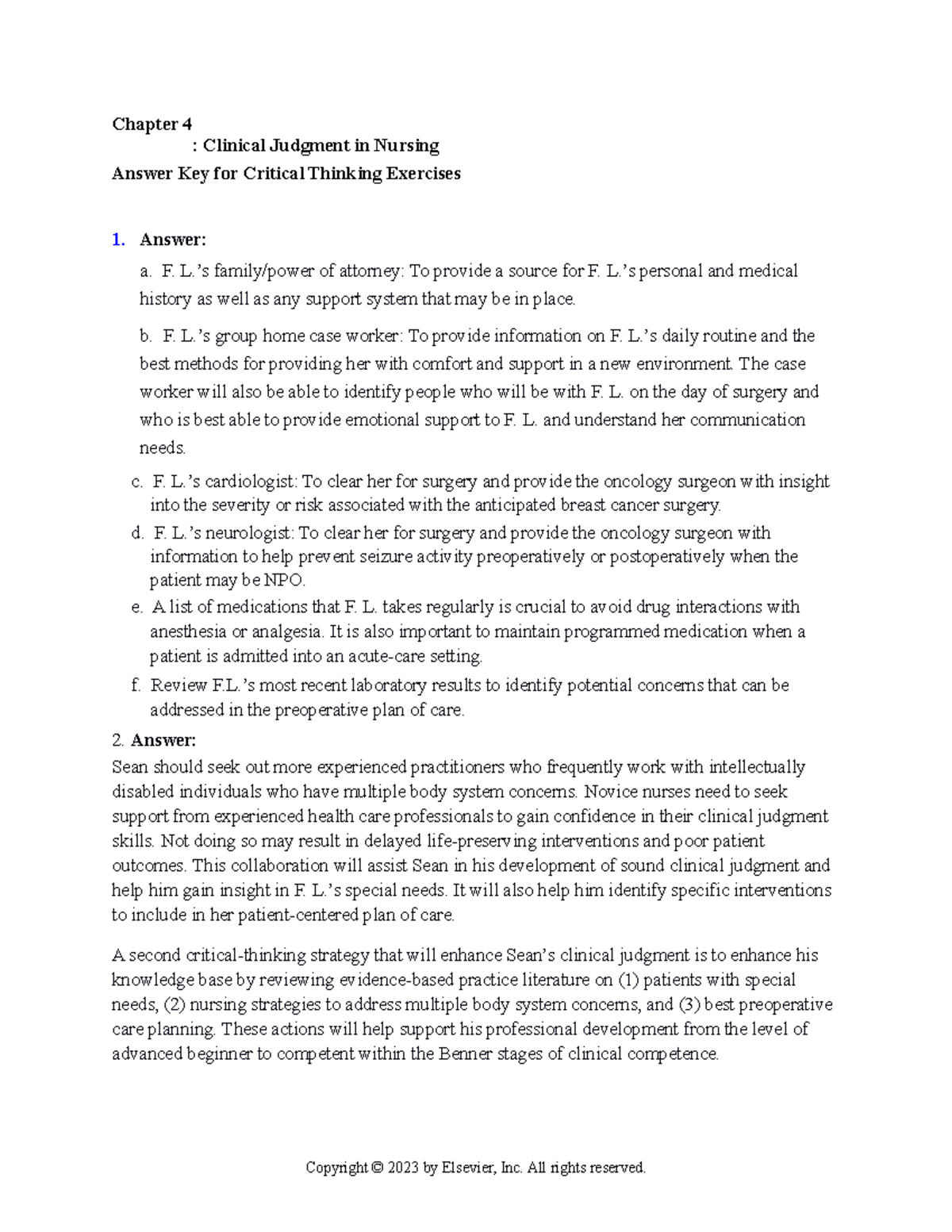 Chapter 004 - Practice Materials - Chapter 4 : Clinical Judgment in ...