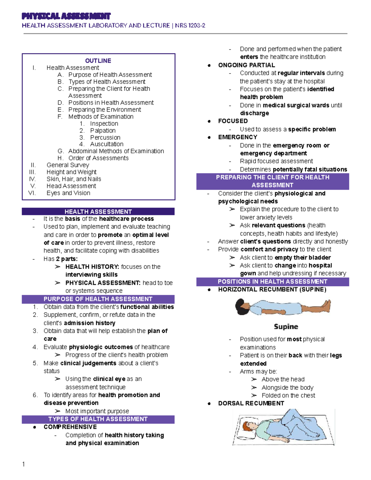 [HA LAB AND LEC] Comprehensive Guide to Health Assessment Techniques ...