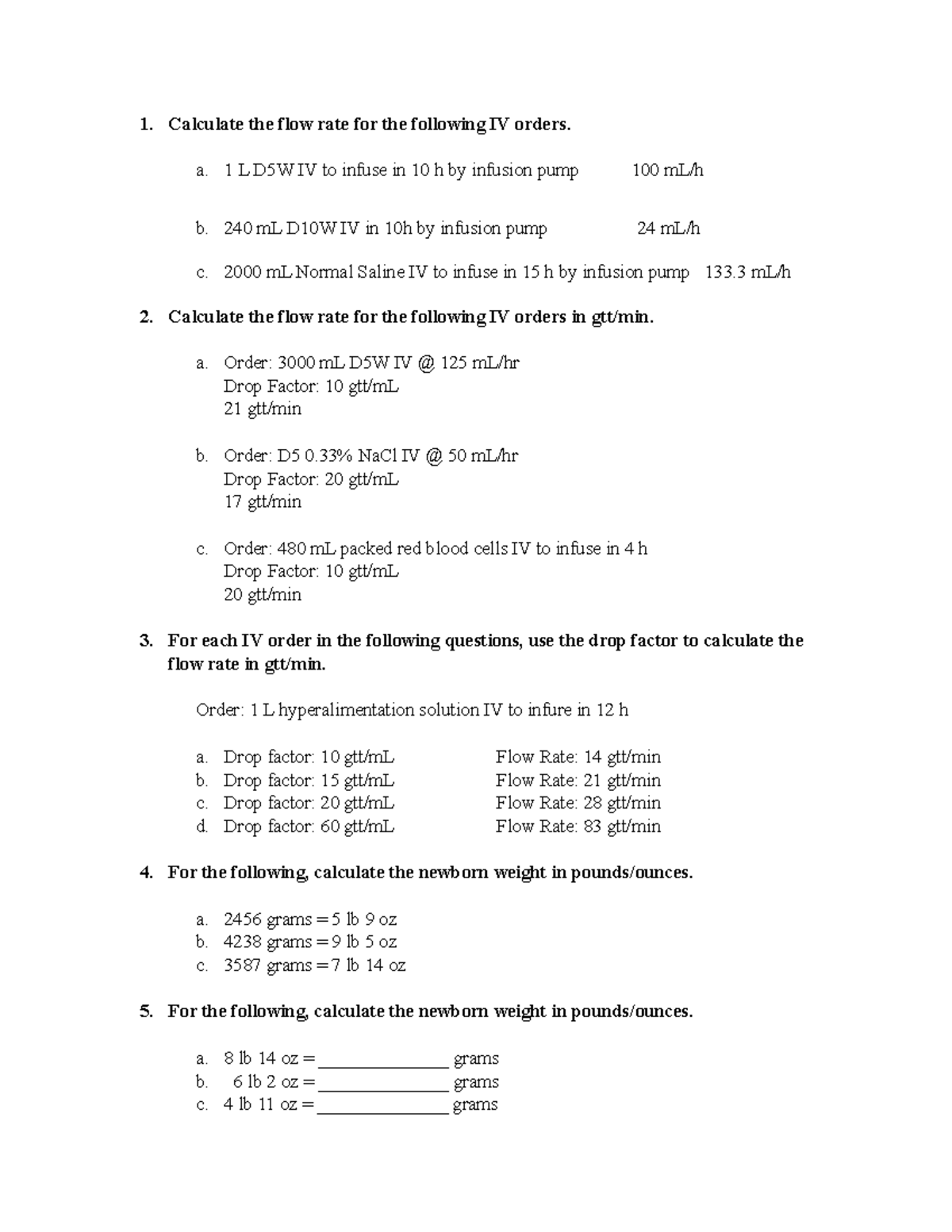 Dosage Calculation Practice Exam - 07242021 - Studocu