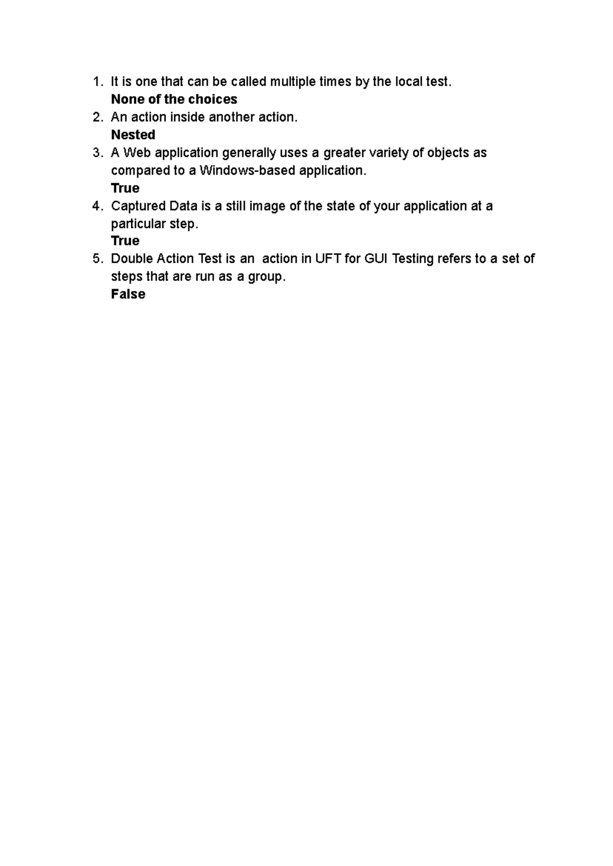 Load Testing Final Quiz - Unified Functional Testing - It is one that ...