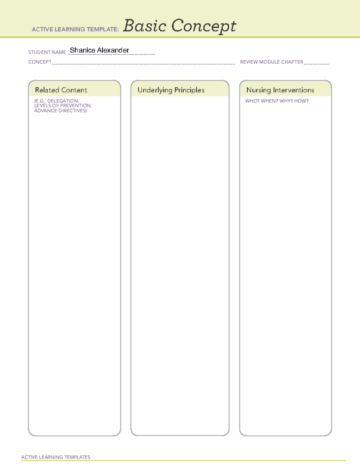 Basic concept restricted - SIGN 495 - ACTIVE LEARNING TEMPLATES Basic ...