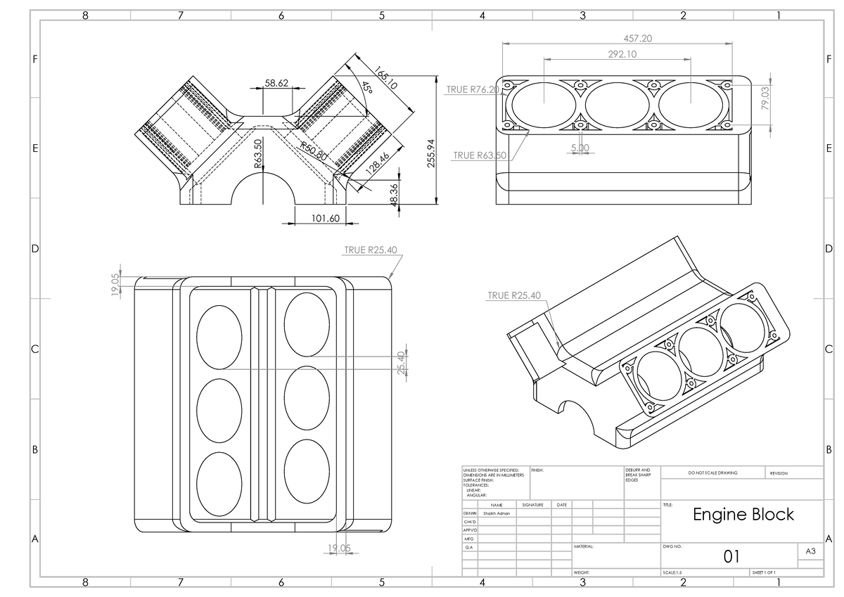 ENG 101: Engine Block Design Drawing - Studocu