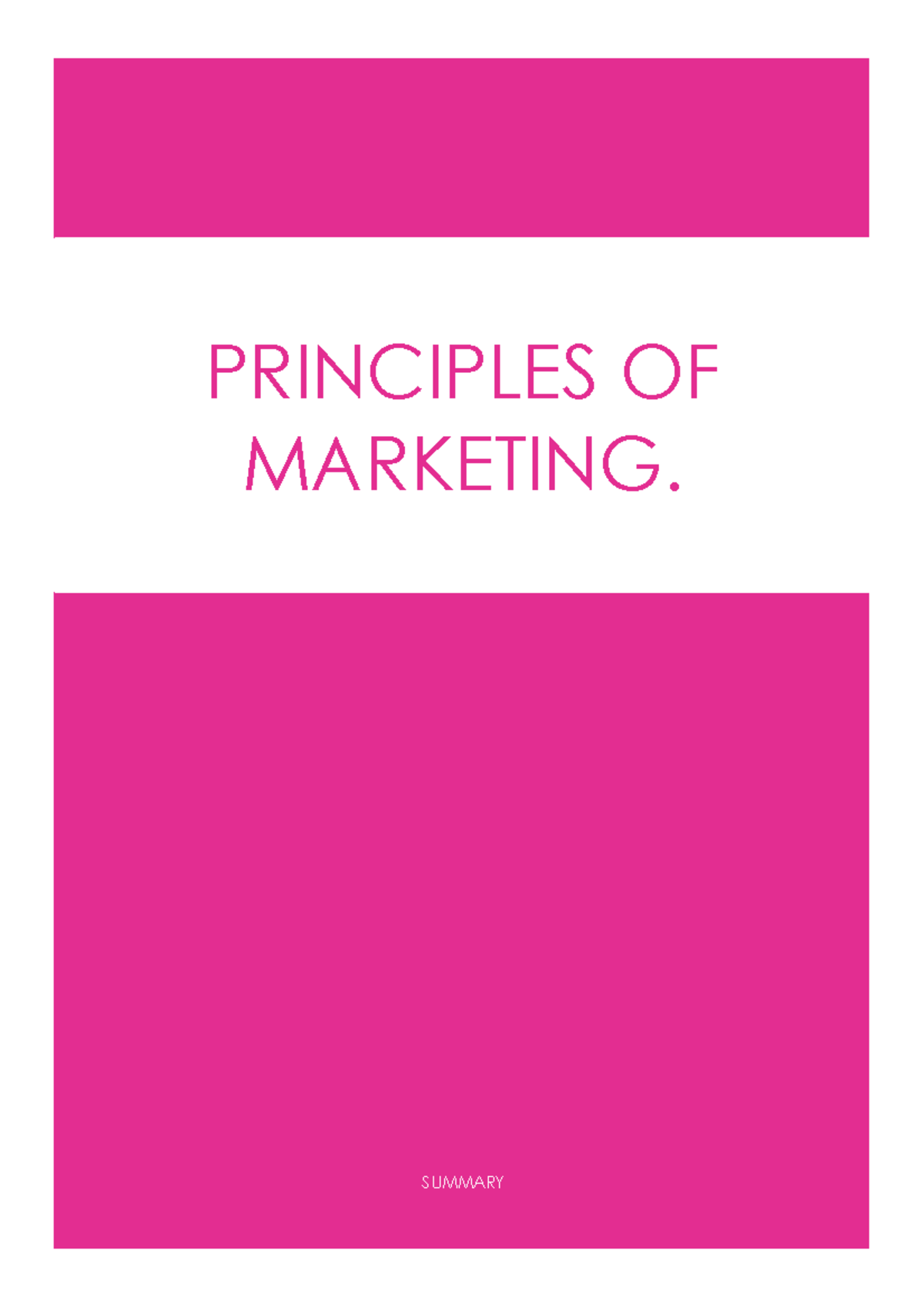 Mktg10001 h1 notes full summary - PRINCIPLES OF MARKETING. SUMMARY ...