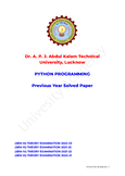 python programming - BCC302 - AKTU - Studocu