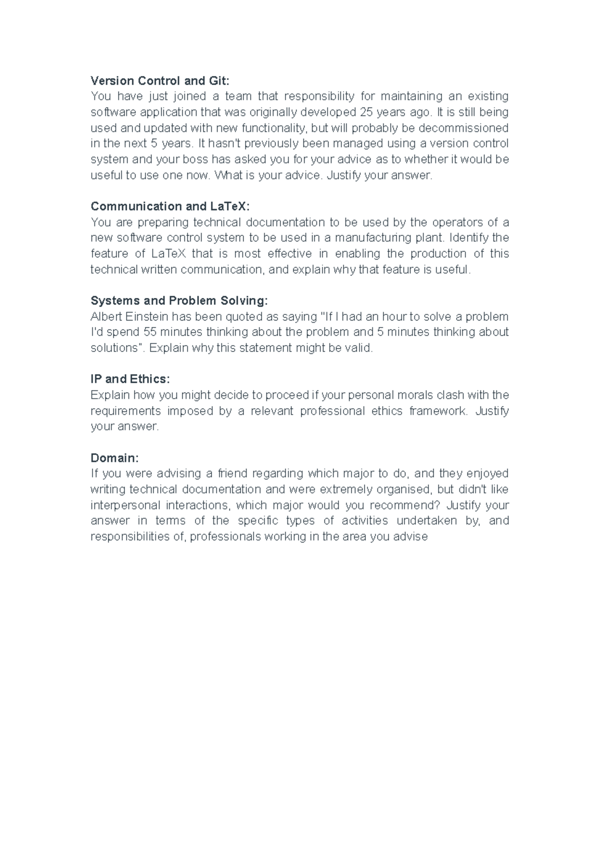 Info1111 quiz - quiz - Version Control and Git: You have just joined a ...