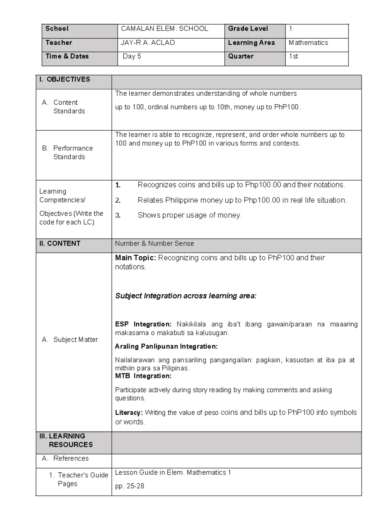 Ppg 12 Philippine Politics & Governance Week 1 Daily Lesson Log - Studocu
