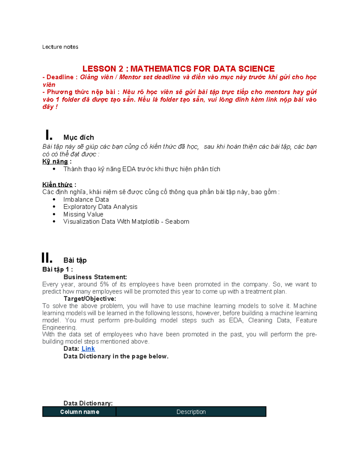 Lecture Notes - Lesson 2: Math for Data Science at La Trobe University ...