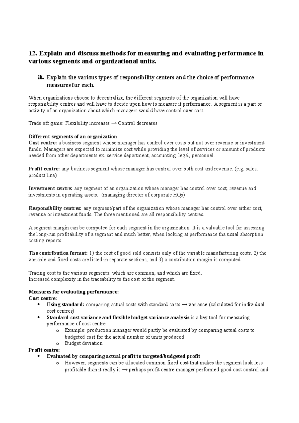 12) various segments and organization - 12. Explain and discuss methods ...