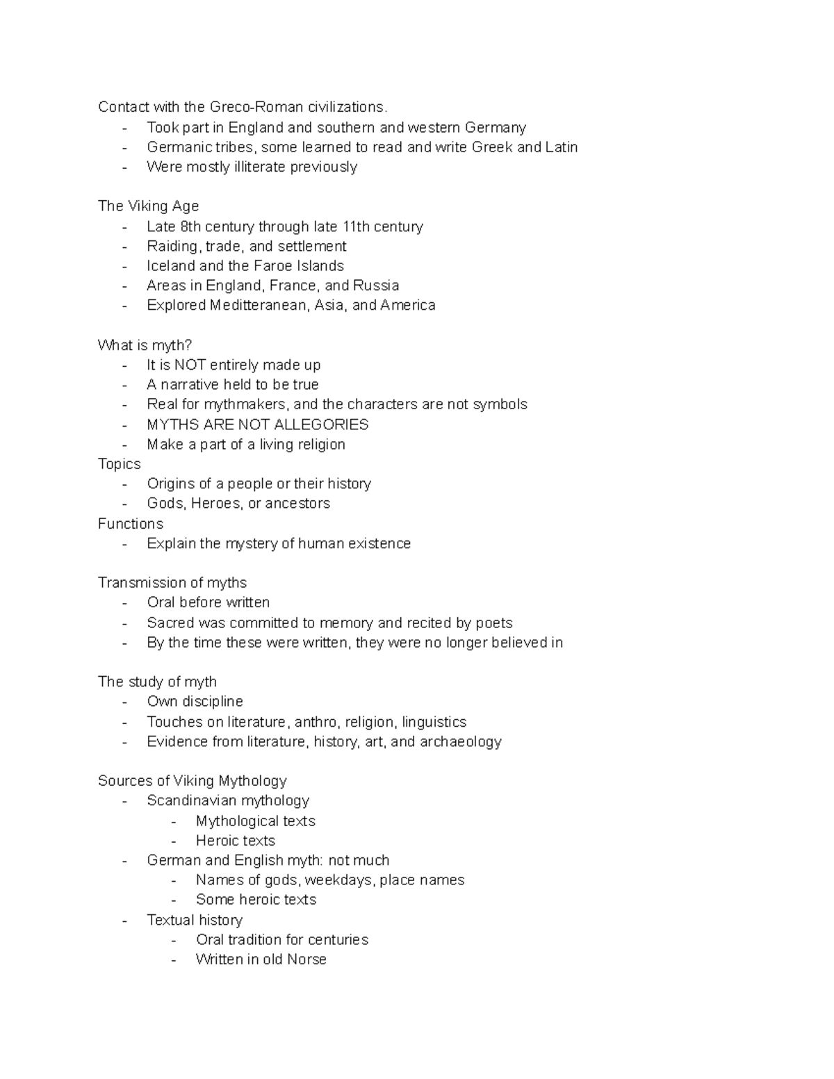 Viking Mythology and Warfare: Gods, Society, and Weapons Notes ...