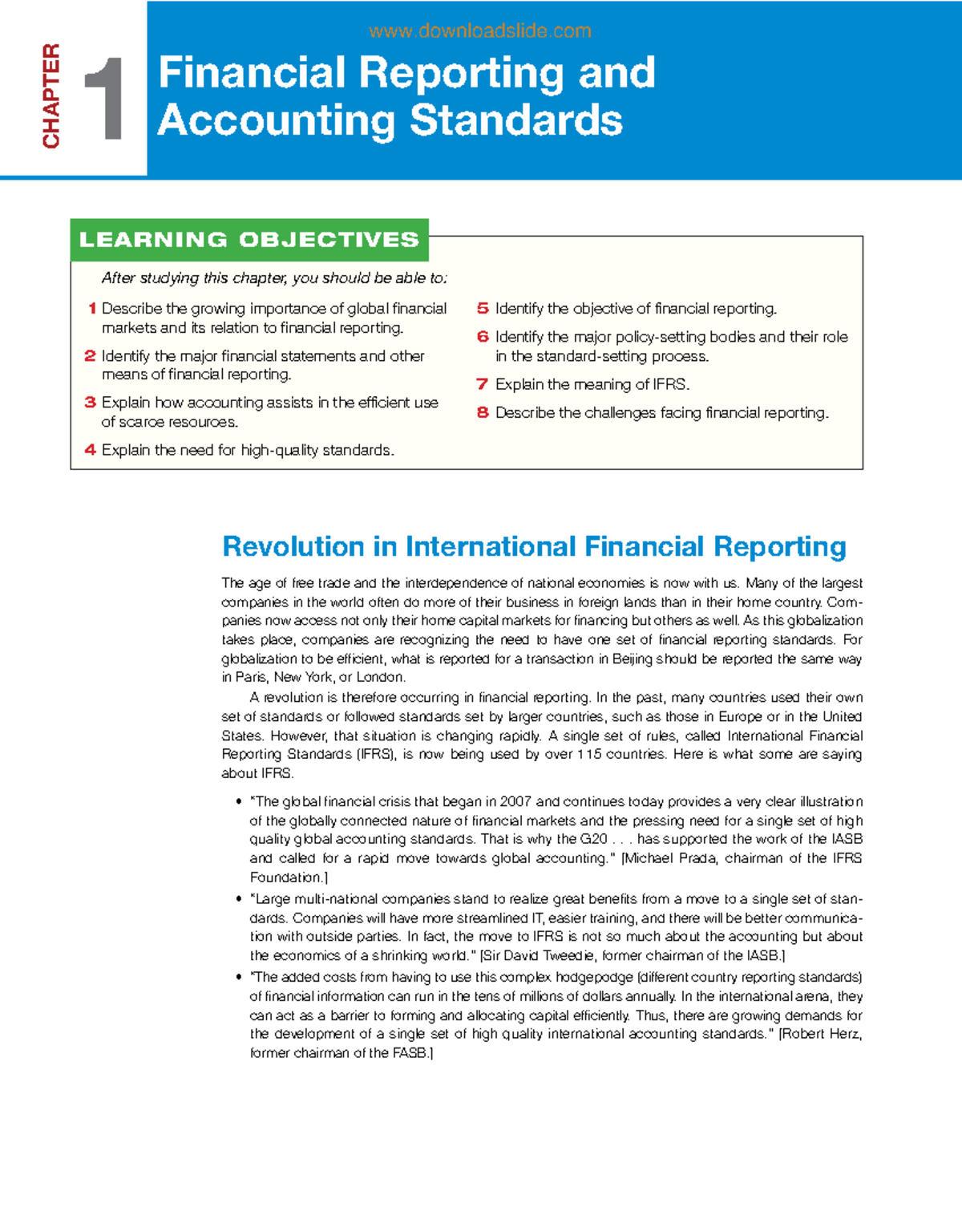 Intermediate Accounting - Unit 01: Global Financial Reporting Overview ...