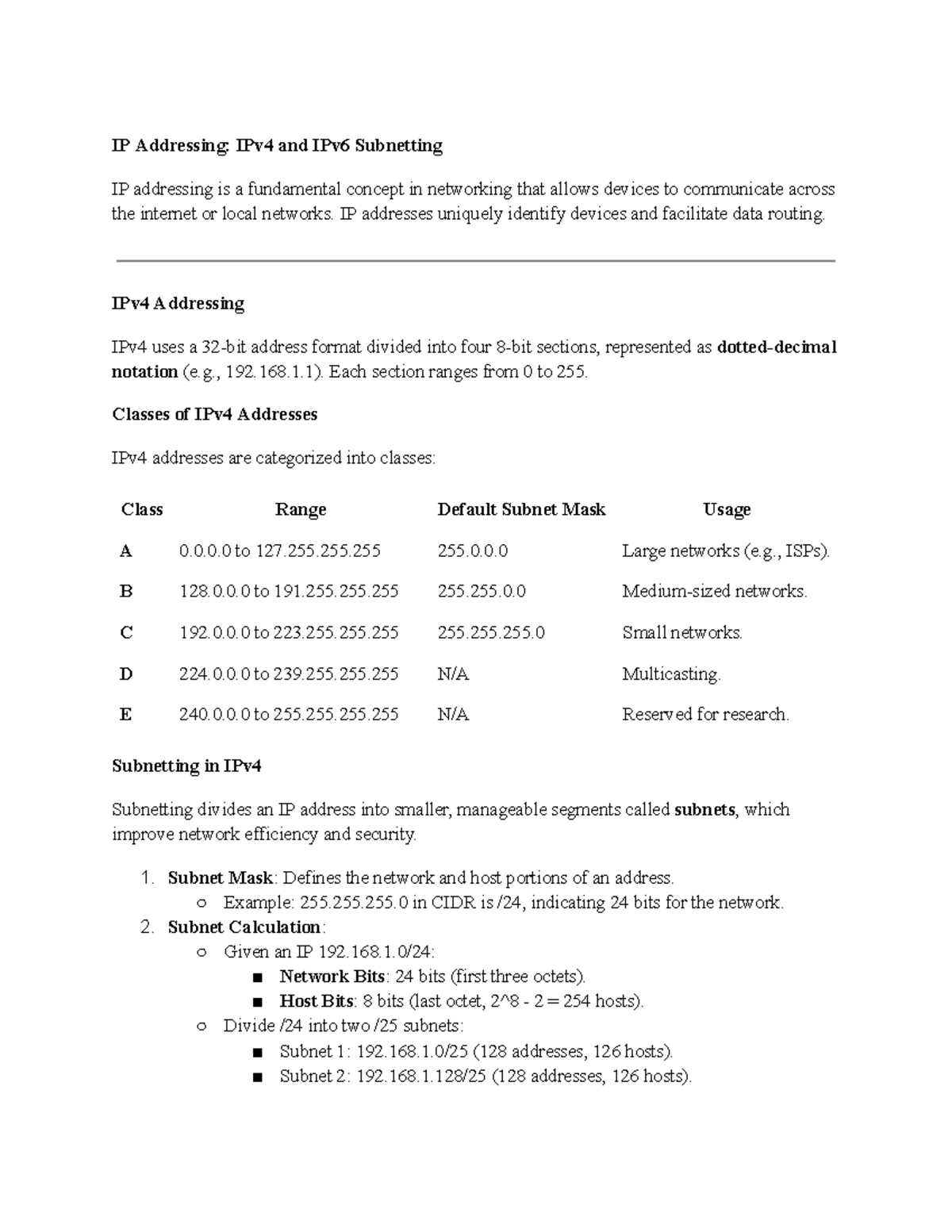 IP Addressing Fundamentals: IPv4 and IPv6 Subnetting Overview - IP ...
