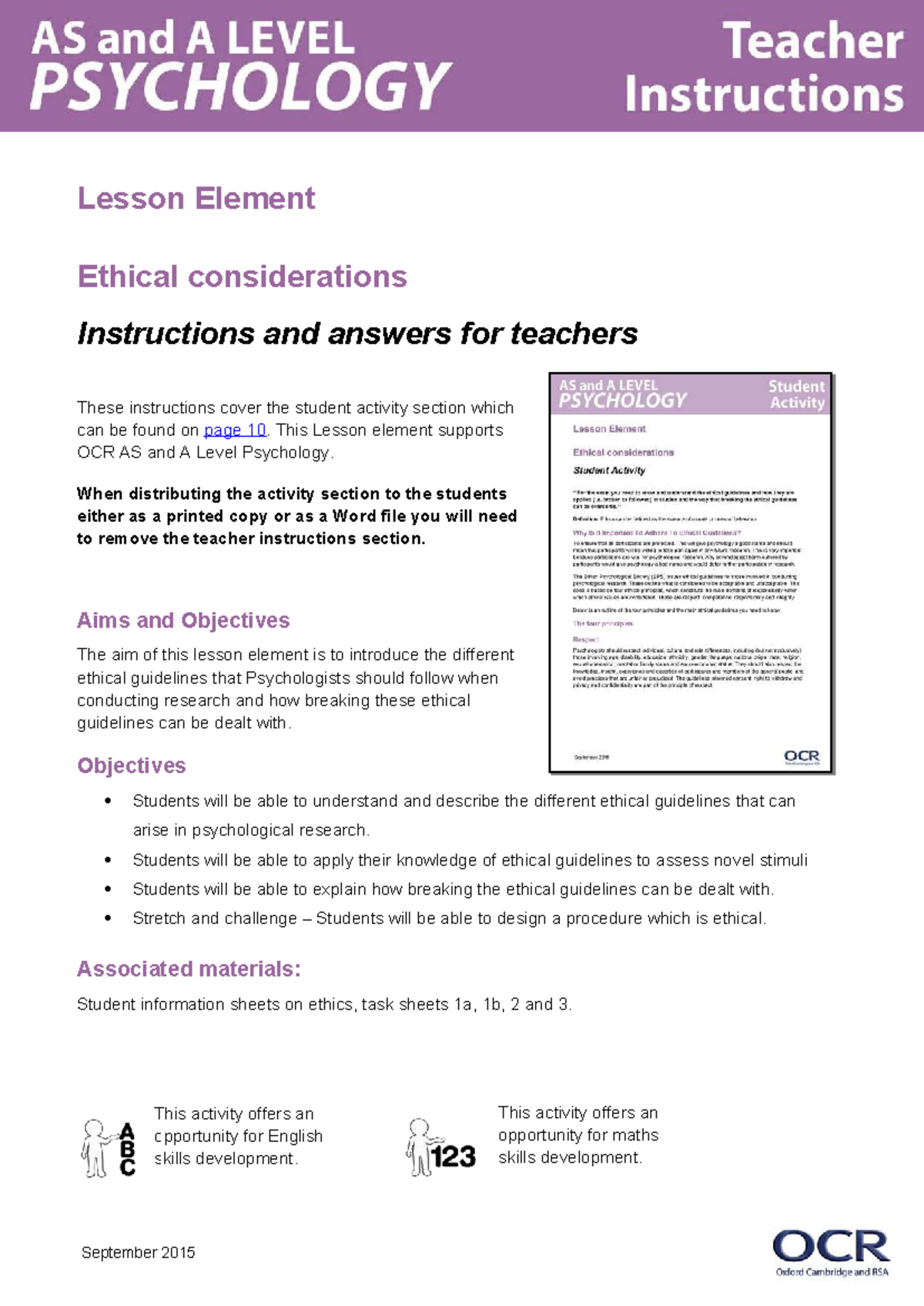 289143 ethics and ethical considerations lesson element - Lesson ...