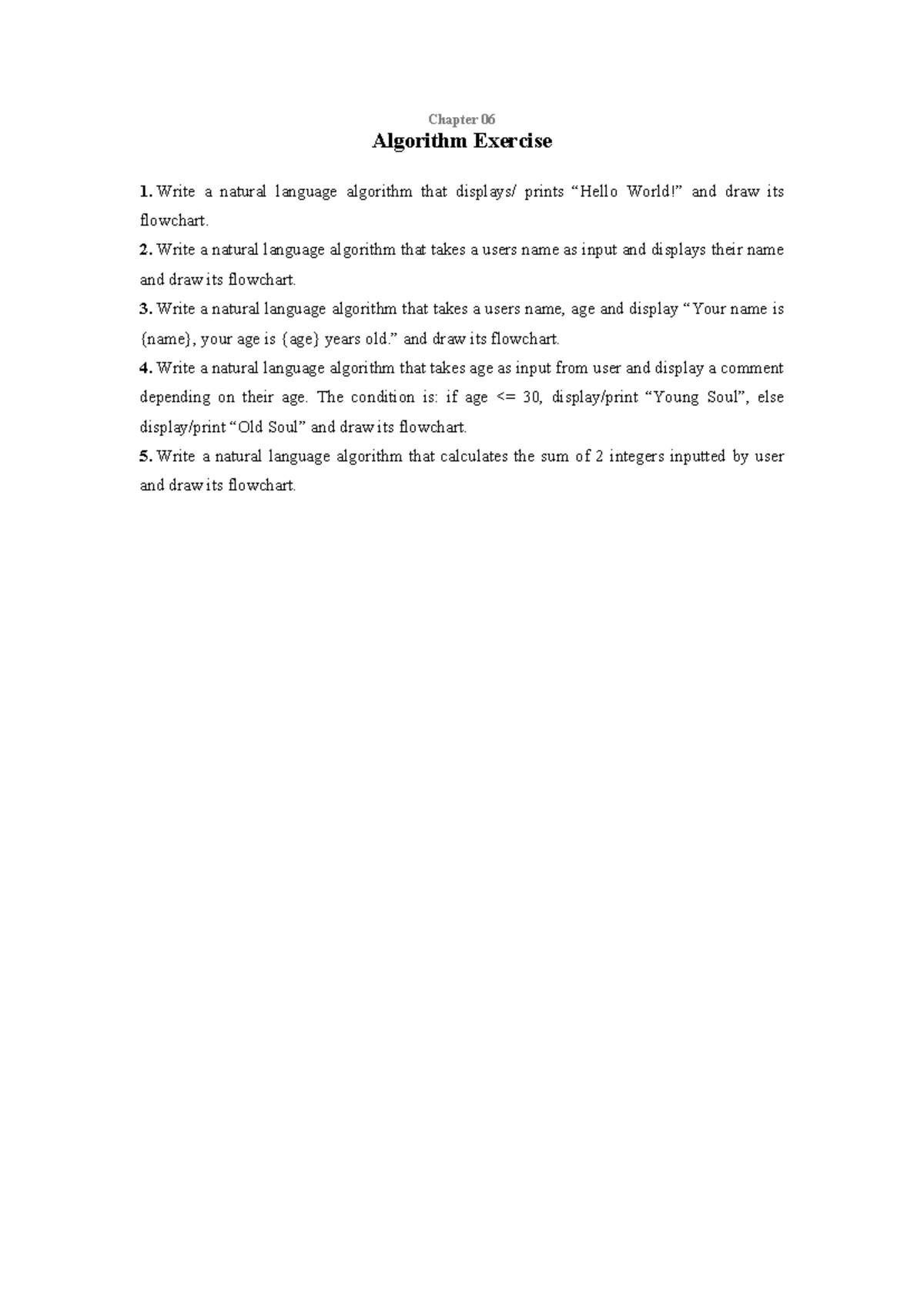 Chapter 06: Algorithm Exercise 1 - Natural Language Algorithms ...