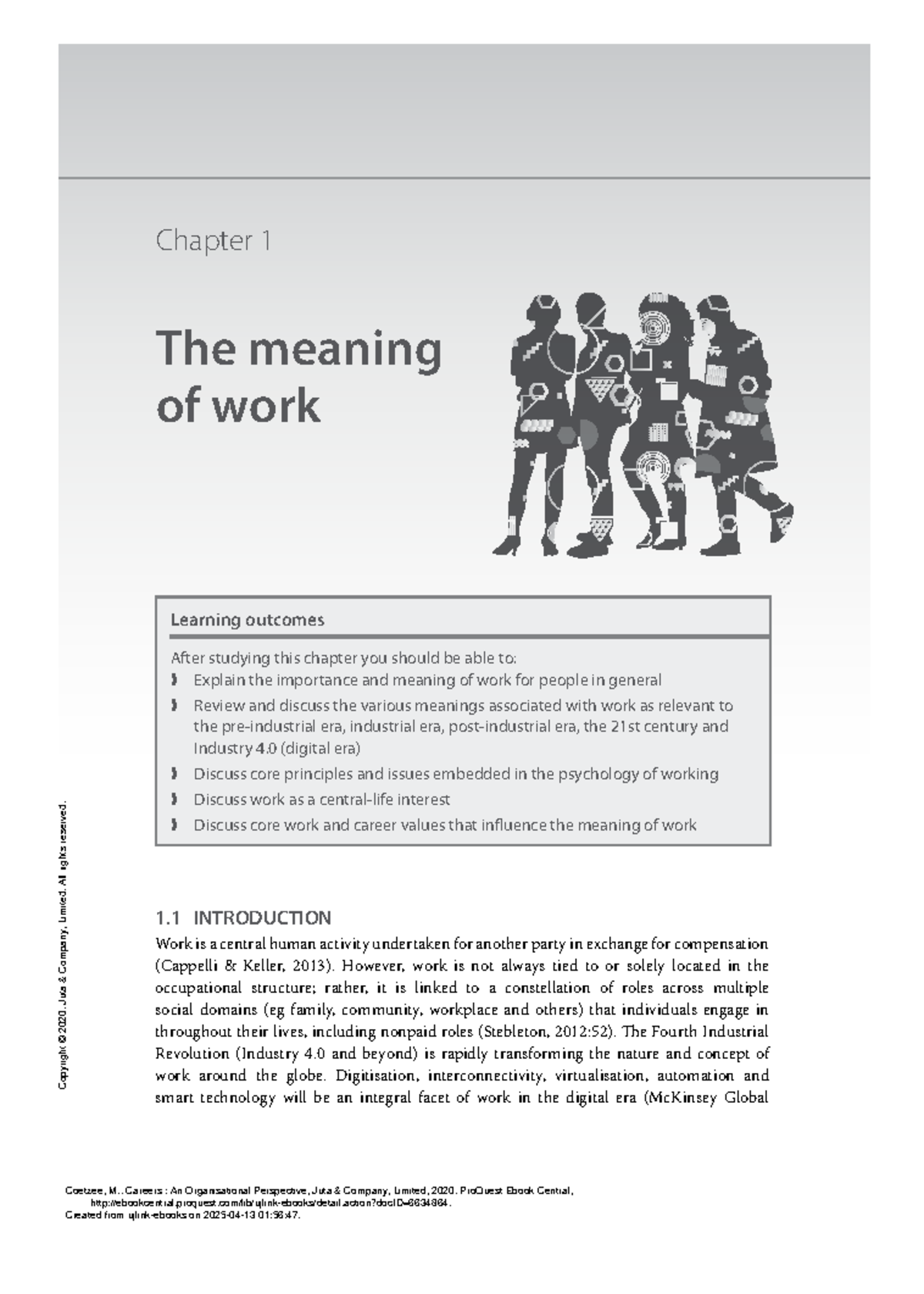 Careers: An Organisational Perspective - Chapter 1: Meaning of Work ...