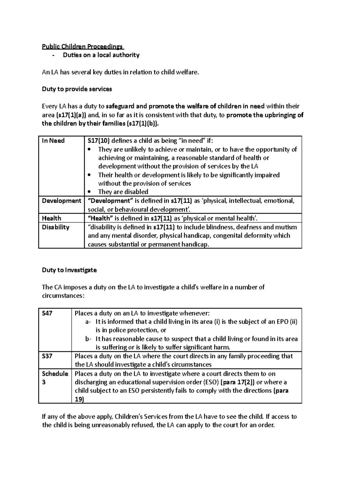 Family 9 - Key Duties and Processes in Public Children Proceedings ...