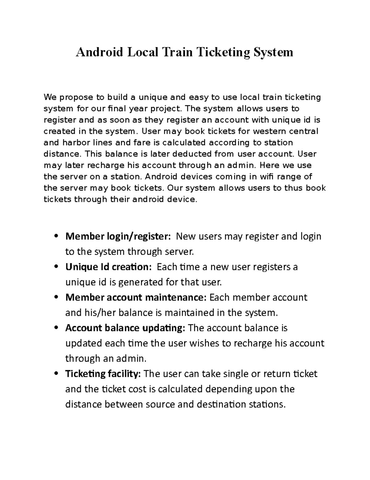 A9 - IT notes - Android Local Train Ticketing System We propose to ...