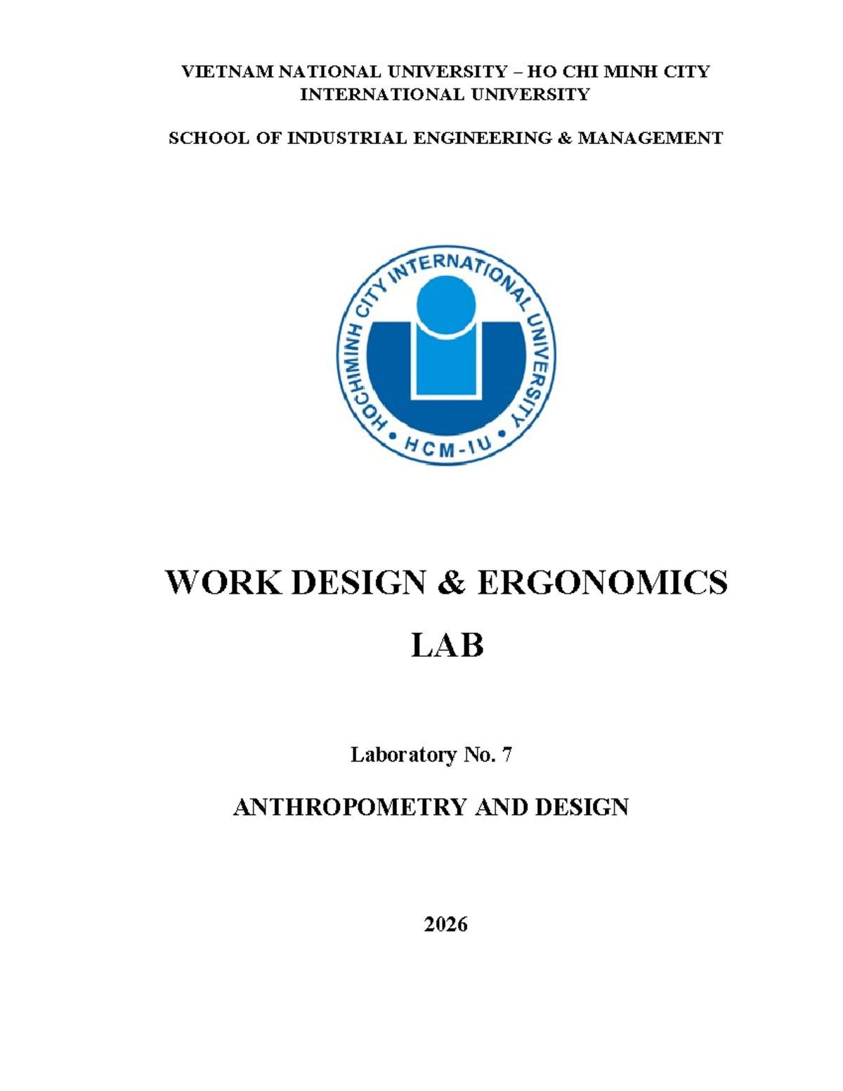 Lab 7: Anthropometry & Design - Ergonomics in Engineering 2026 - Studocu