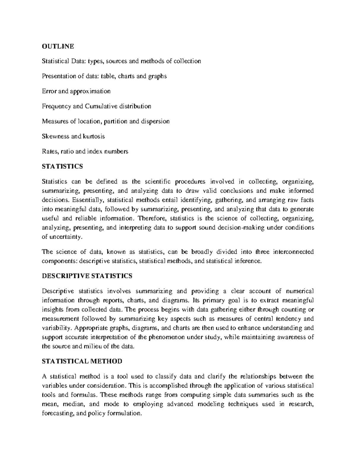 STA 111 Lecture Notes: Introduction to Statistical Data and Methods ...
