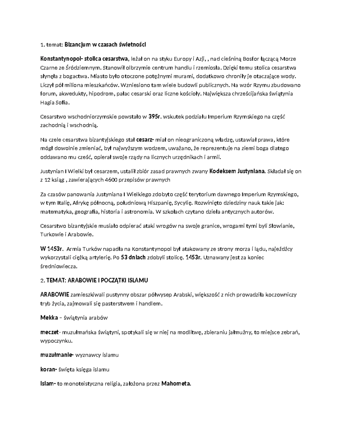 Klasa 4 - Dział 3: Wojny i Upadek Rzeczypospolitej - Pytania Prüfungen