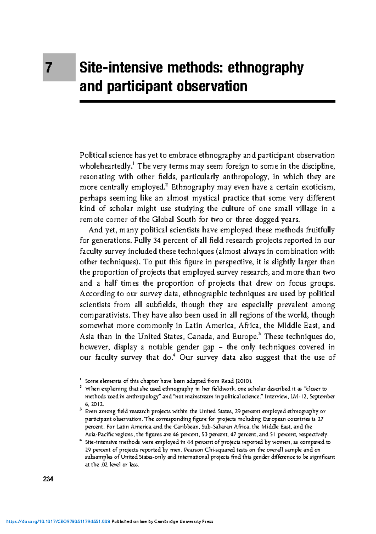 Ethnography & Participant Observation in Political Science (PS 101 ...