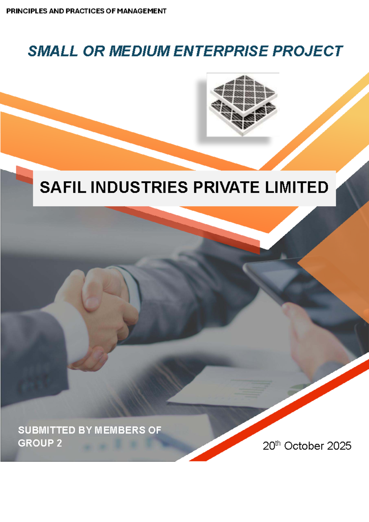 SME Project Report: Management Practices at Safil Industries (Group 2 ...