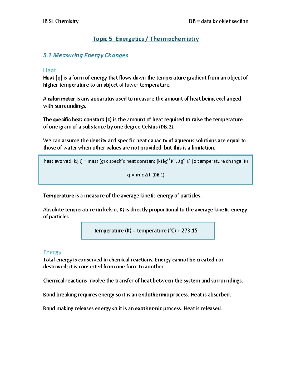 IB SL Chemistry - Topic 7: Equilibrium Notes and Concepts - Studocu