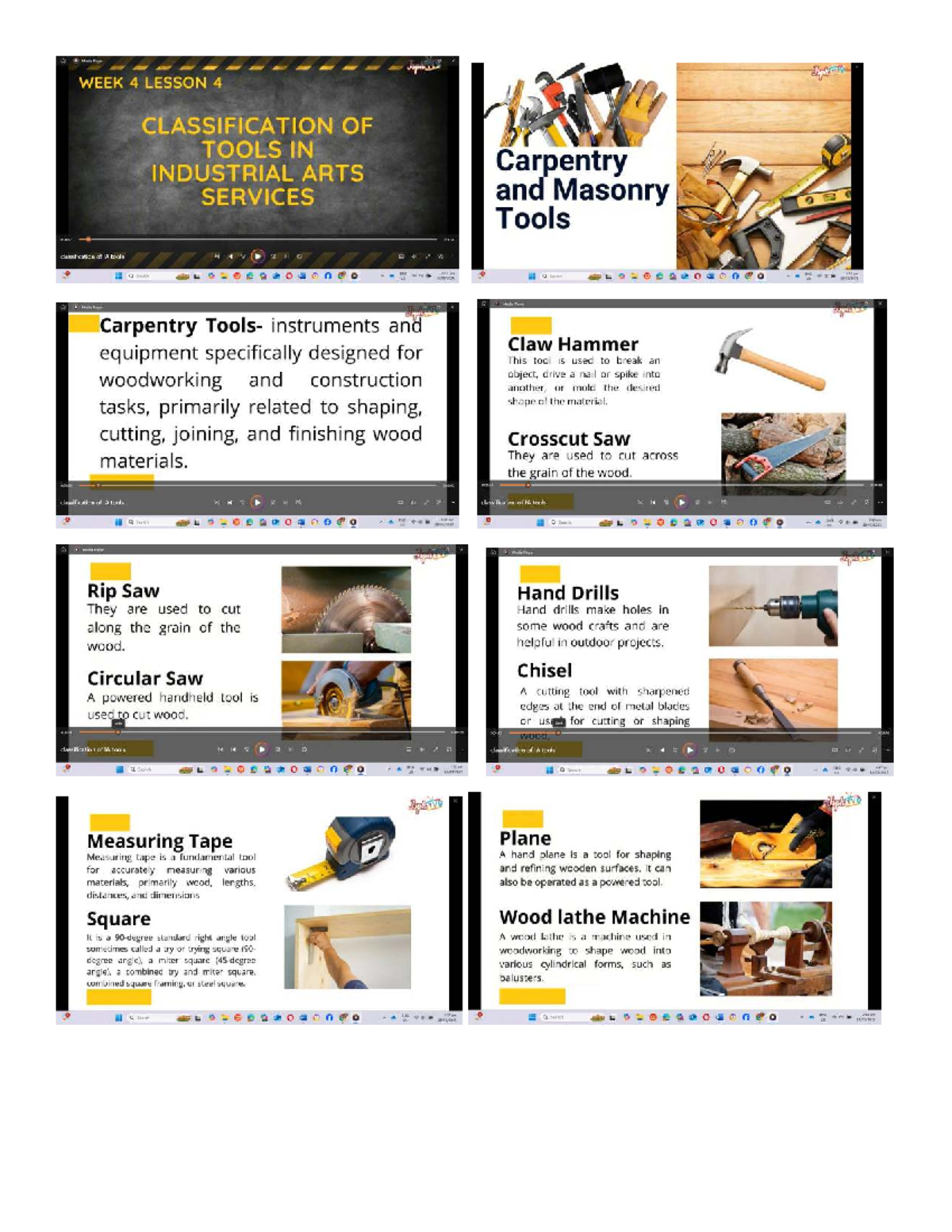 WEEK 4 LESSON 4: CLASSIFICATION OF TOOLS IN INDUSTRIAL ARTS - Studocu