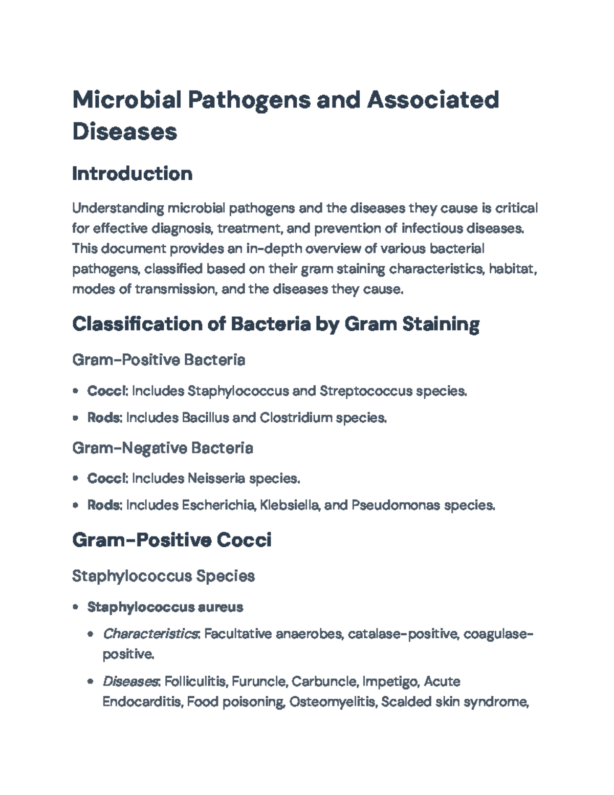 Microbial Pathogens and Diseases: Classification and Characteristics ...
