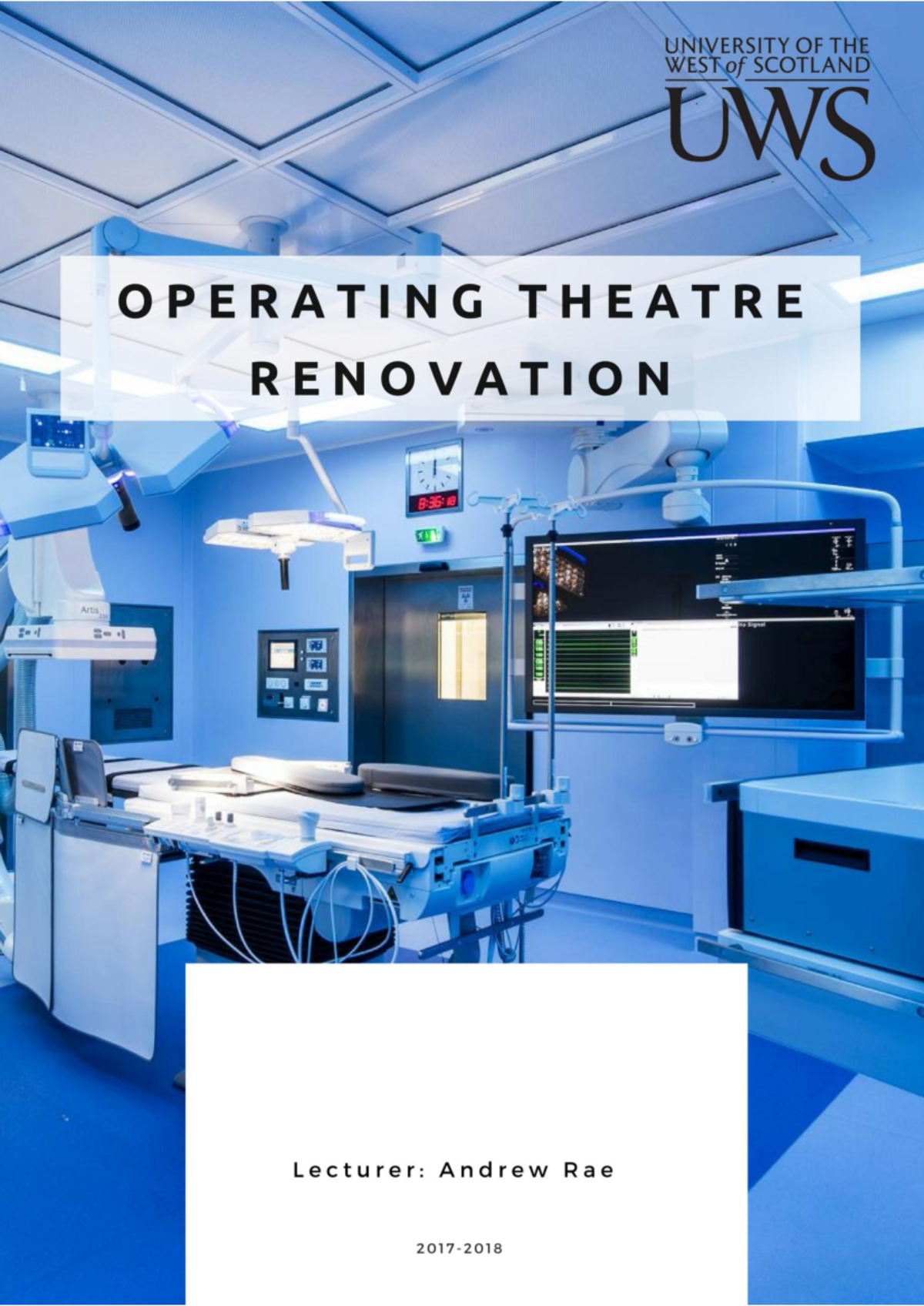 Operating Theatre Renovation Project Overview (B 00334779) - Studocu