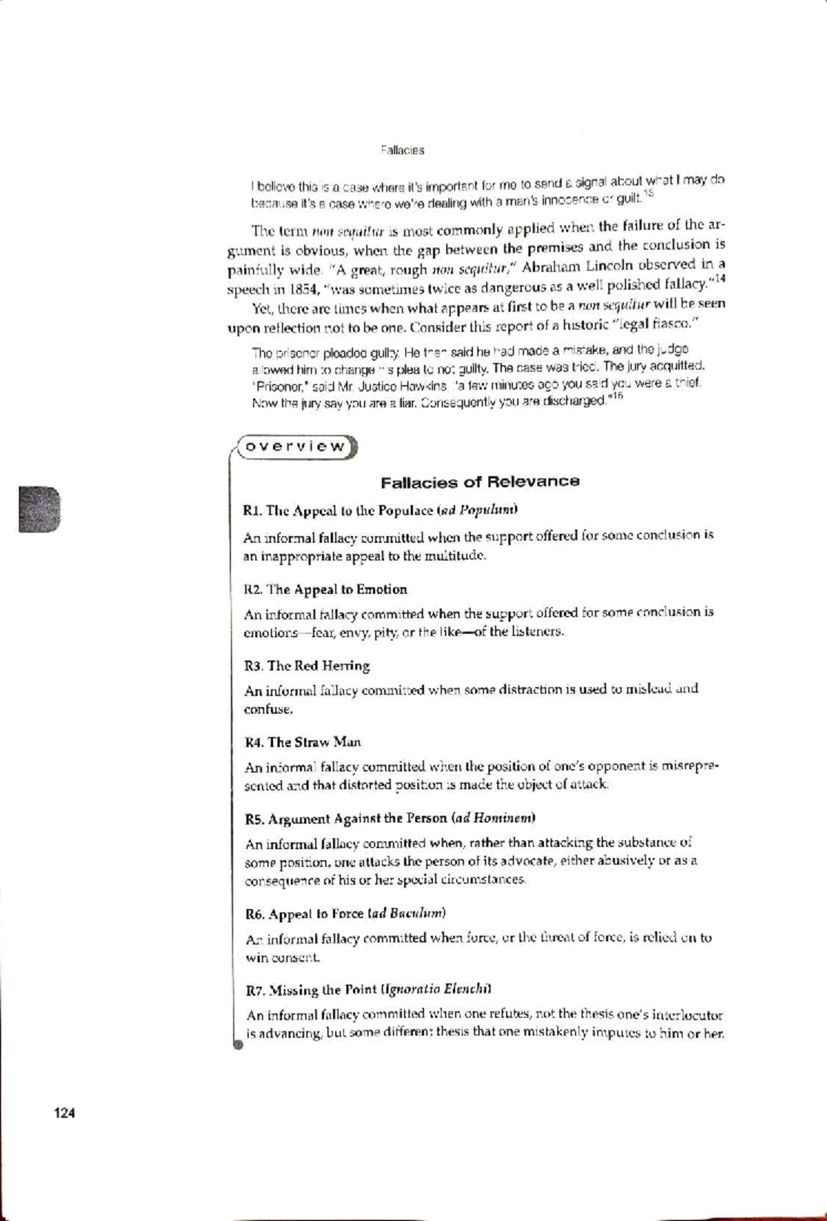Fallacies of Relevance: Analyzing Informal Fallacies in Arguments - Studocu
