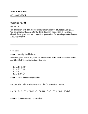 Formal Assignment 2 - Model checking, process of model checking ...