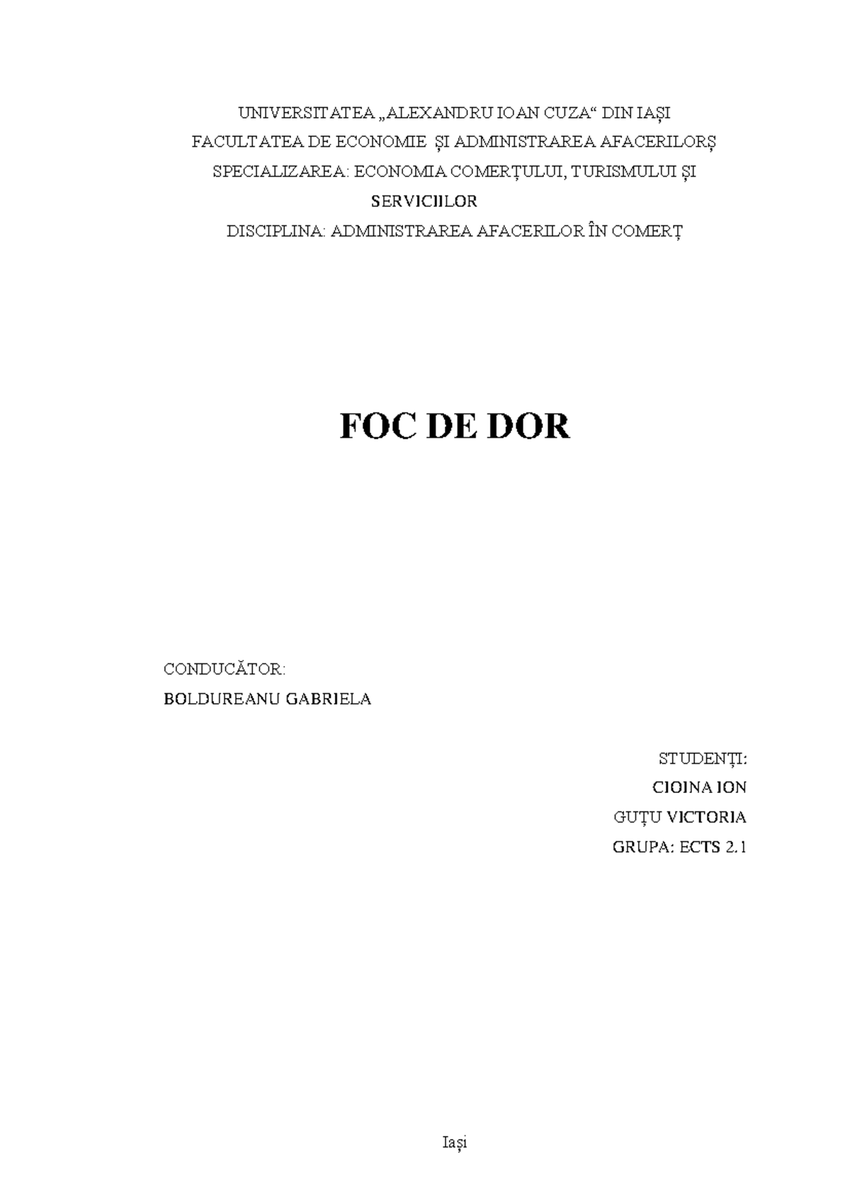 Proiect AAC Foc de Dor: Plan de Afaceri pentru Lumânări Sustenabile - Document Preview