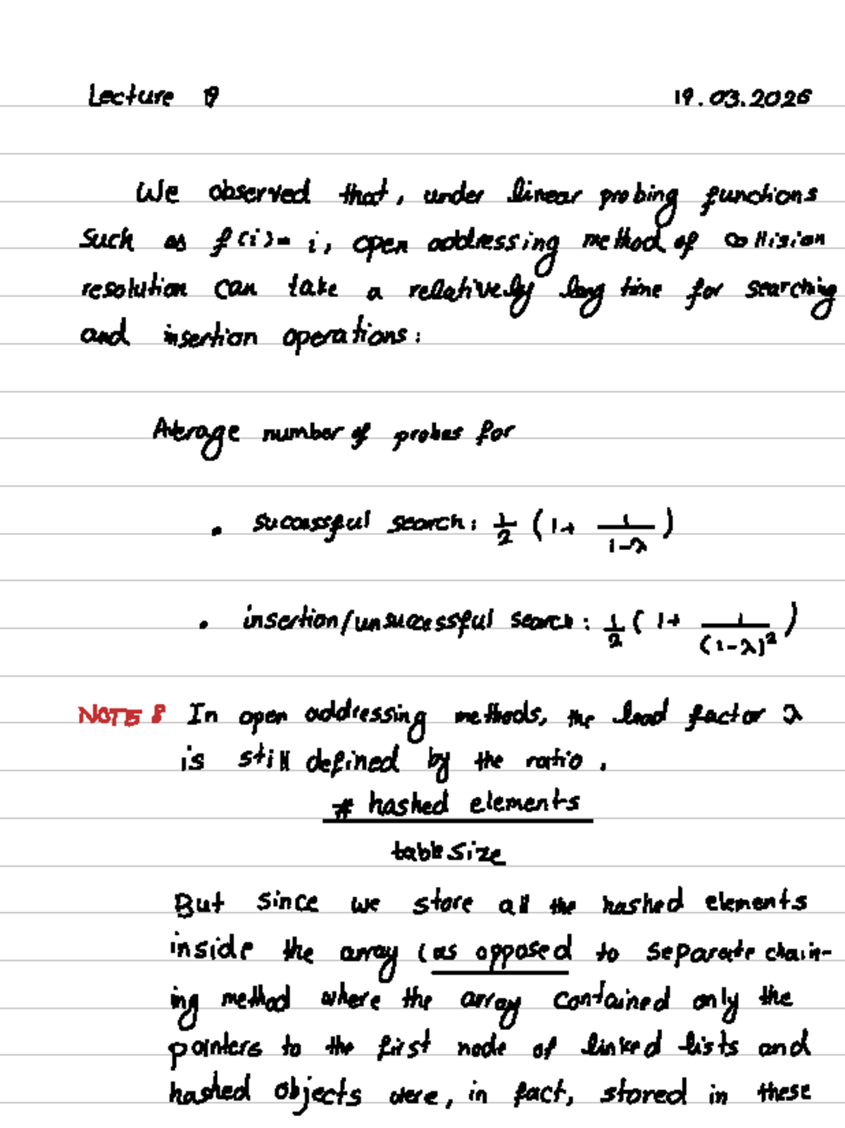CS 210 - Lecture 19: Linear Probing and Collision Resolution Techniques ...