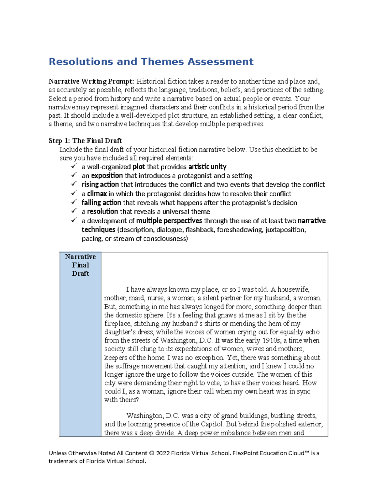 Resolutionss and themes English 3 Honorss Assignment - Resolutions and ...