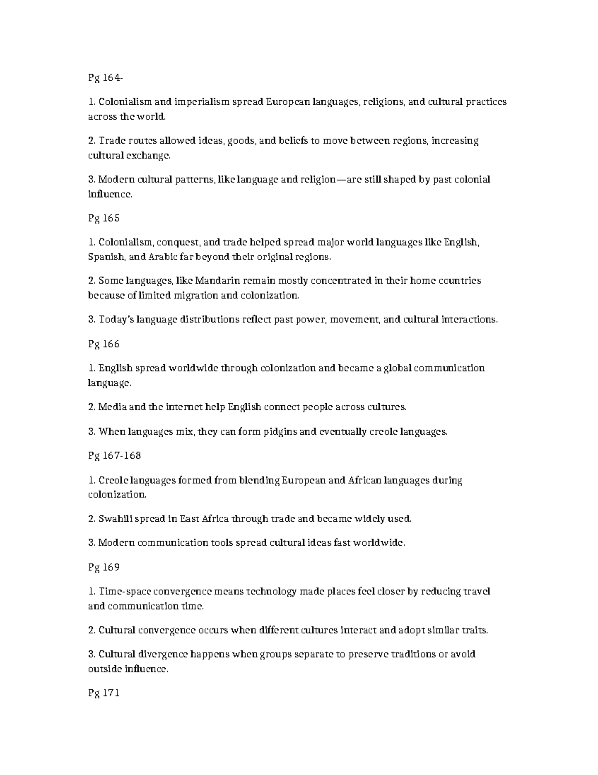APHG Annotations: Colonialism, Language Spread, and Cultural Exchange ...