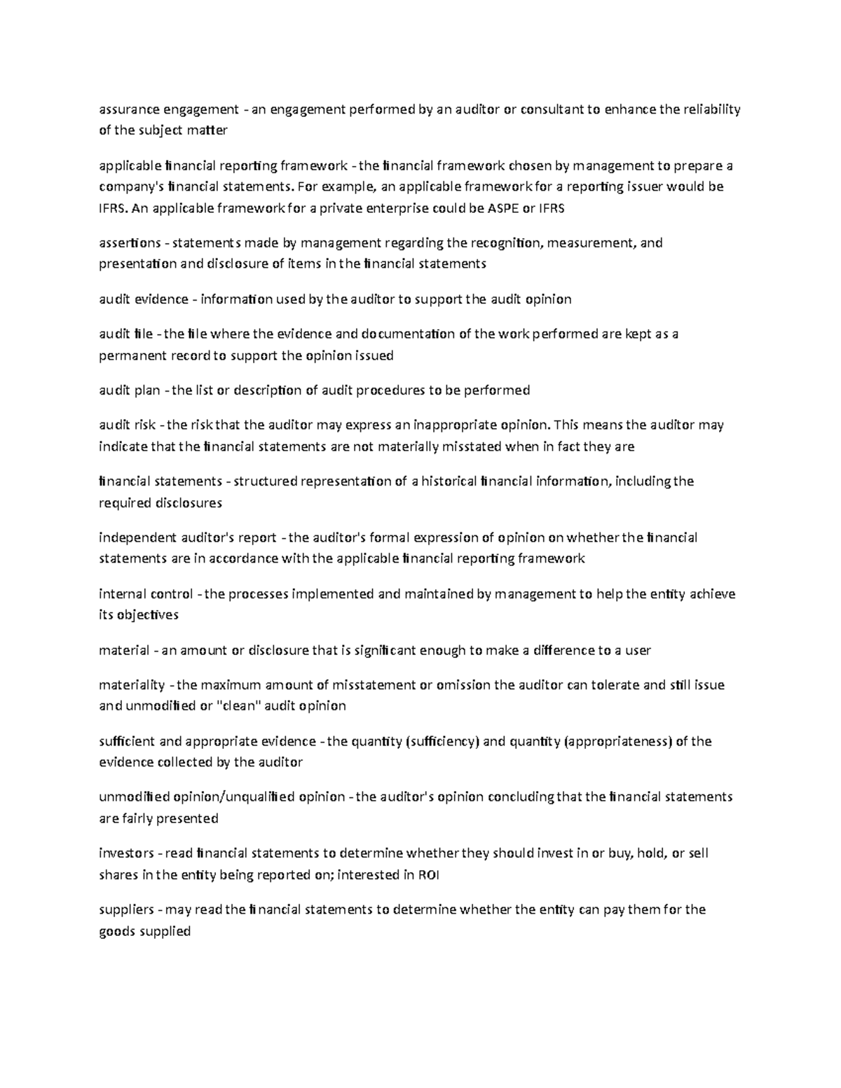 Chapter 1 Introduction and Overview of Audit and Assurance - assurance ...