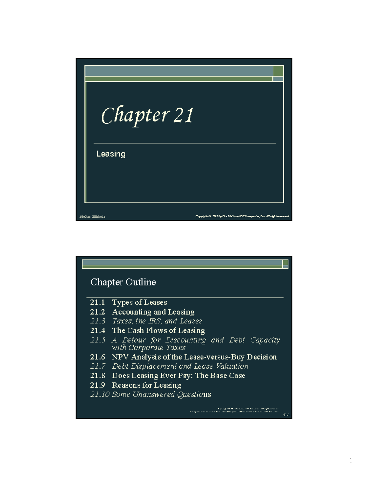 Chap021-leasing - aaaa - McGraw-Hill/Irwin Copyright © 2013 by The ...