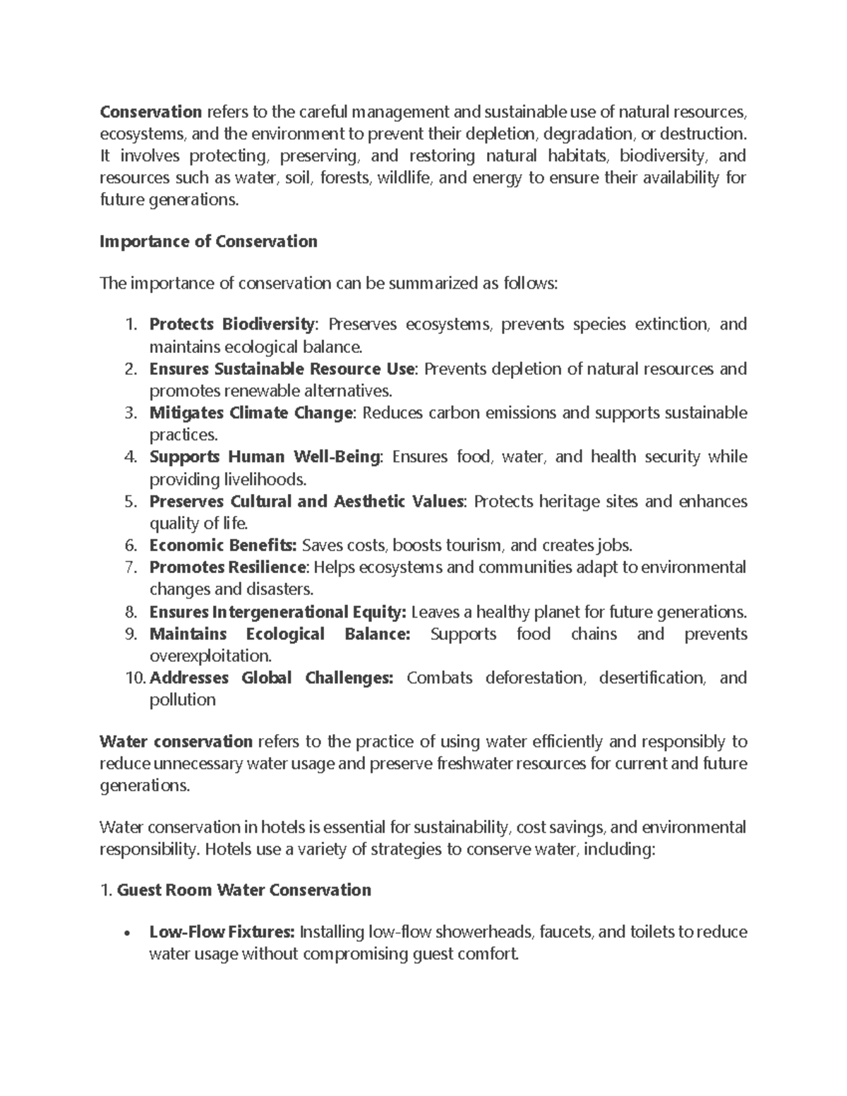 Conservation - read - Conservation refers to the careful management and ...