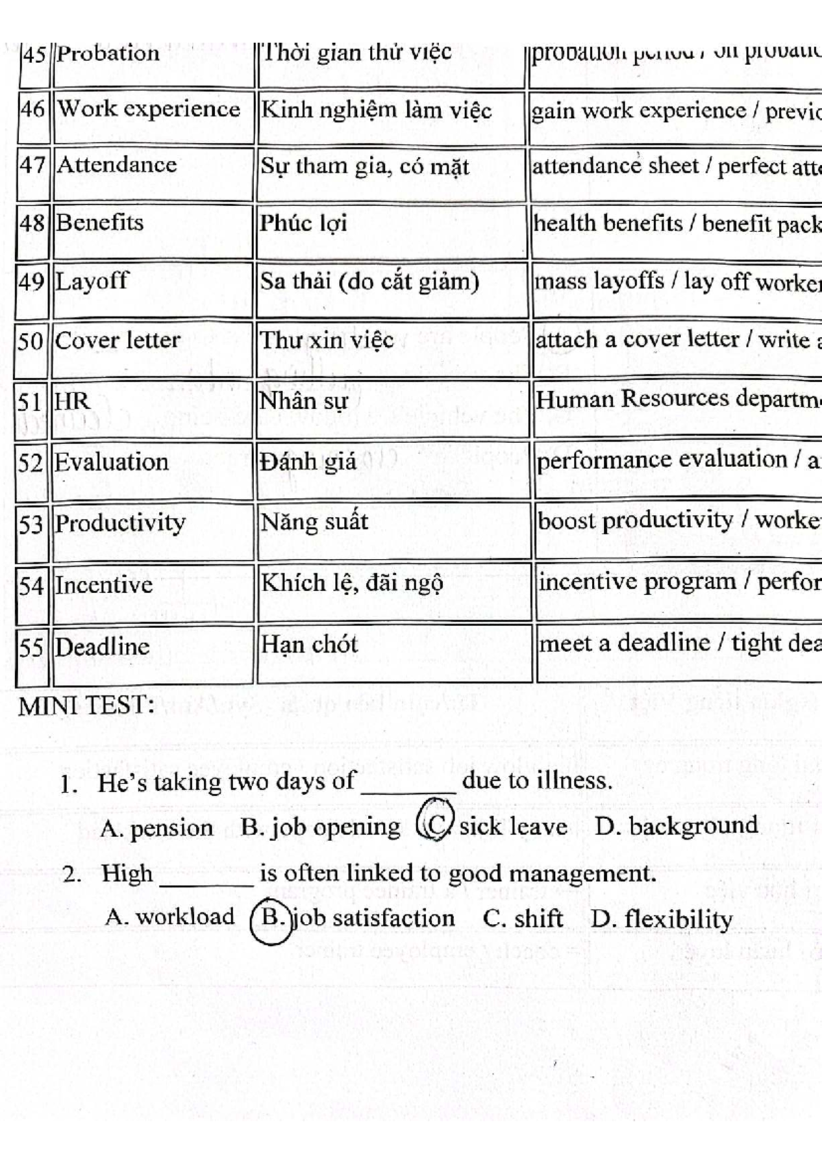 HR 101: Mini Test on Employment Concepts and Practices - Studocu