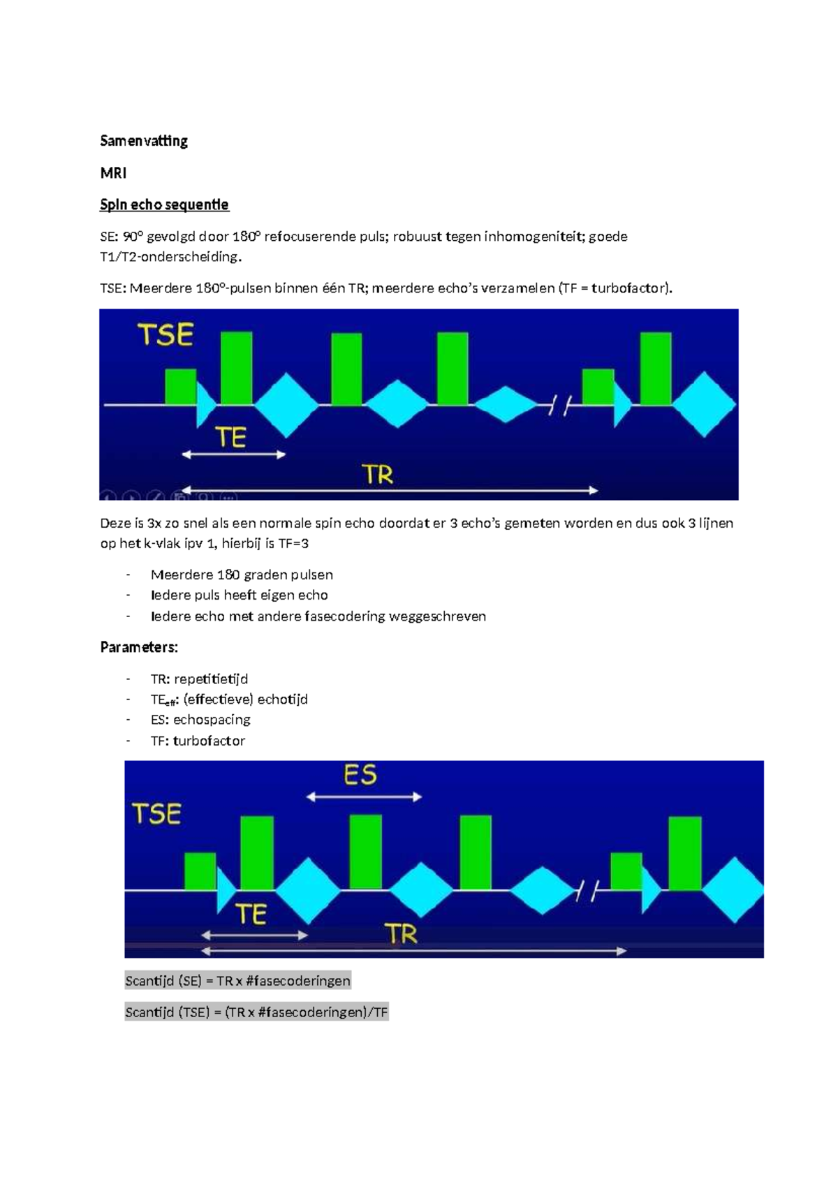Samenvatting MRI en RT CT Long Module 5: Belangrijke Concepten en ...