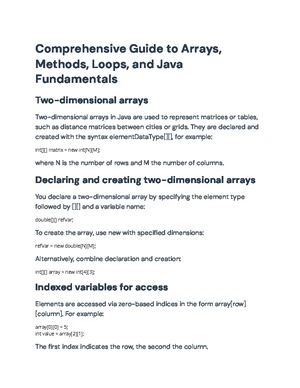 Java Programming - Study Notes & Assignments - Studocu