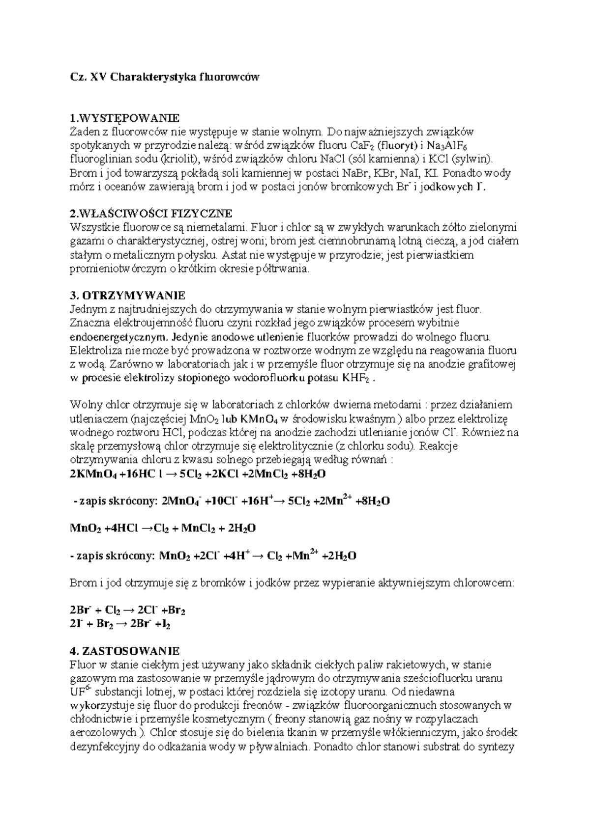 Chrom - zadania - CHROM I JEGO ZWIĄZKI Zadanie 1. Położenie chromu w